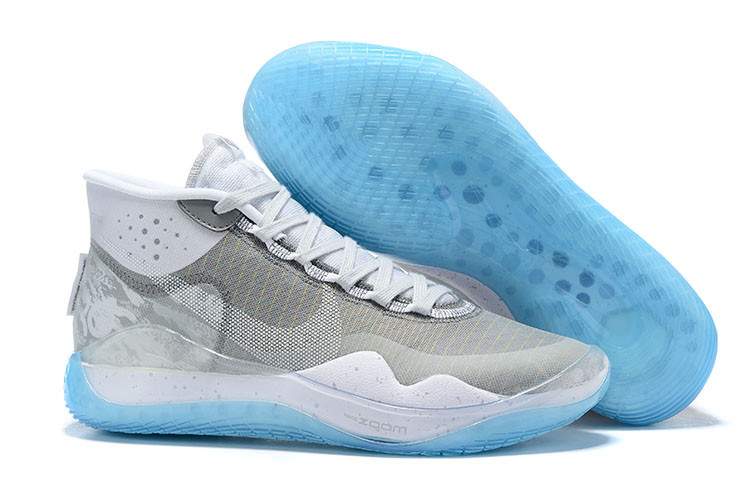 New Nike KD 12 Grey Moon Blue Shoes